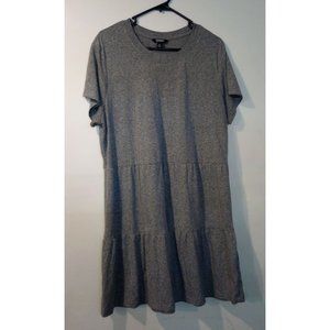 Gray Short Sleeve Summer Dress